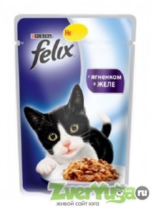 Купить Felix корм для кошек кусочки в желе ягненок (Felix)