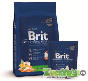 Купить Brit (Брит) премиум сухой корм для взрослых кастрирова кошек (Brit)