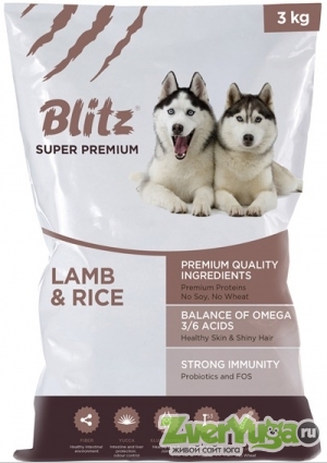 Купить Blitz Adult Lamb & Rice All Breeds Блитц для собак с ягненком и рисом (Blitz)