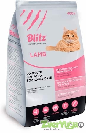 Купить Blitz Блитц корм для кошек с ягненоком (Blitz)