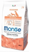 Monge Dog Speciality Puppy&Junior Salmon Монж корм для щенков всех пород лосось с рисом, Monge