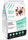 Blitz kitten Блитц Сухой корм с индейкой для котят, беременных и кормящих кошек, Blitz
