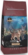 Landor STERILIZED & LIGHT for a CAT - Сухой корм для стерилизованных котов и кошек с лишним весом на основе мяса утки, Landor