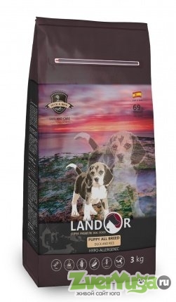 Купить Landor Puppy All Breed Duck Ландор корм для щенков всех пород с уткой и рисом (Landor)